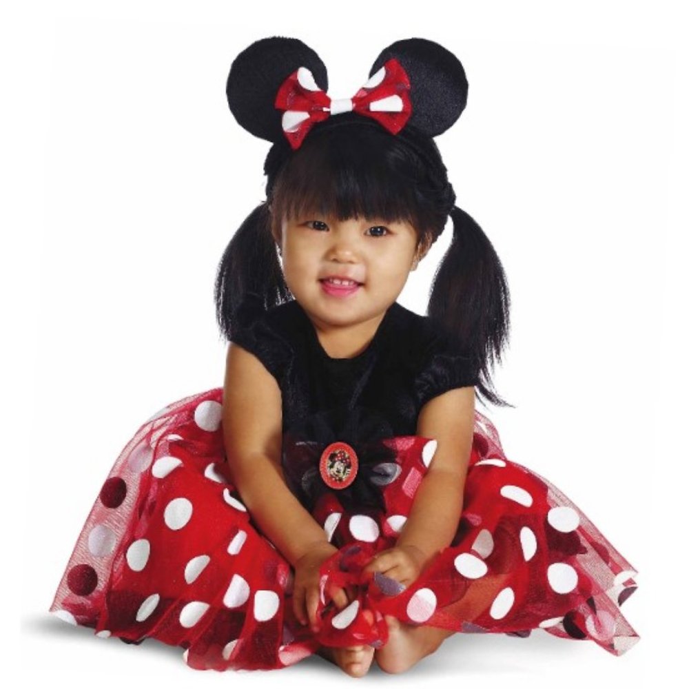 Disney Baby Red Minnie Mouse Deluxe Infant Costume Size: 6 Months